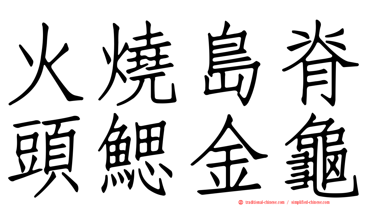 火燒島脊頭鰓金龜