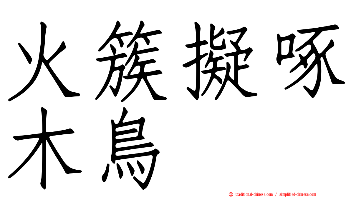 火簇擬啄木鳥