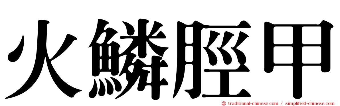 火鱗脛甲