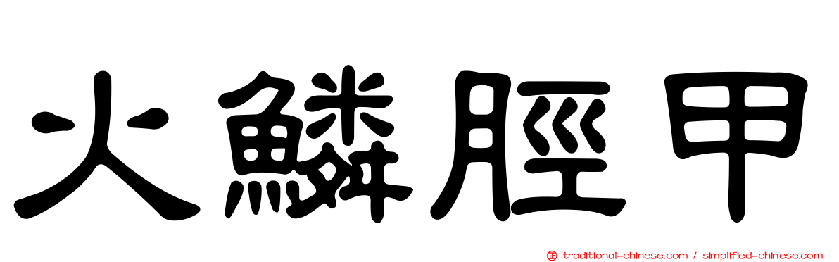 火鱗脛甲
