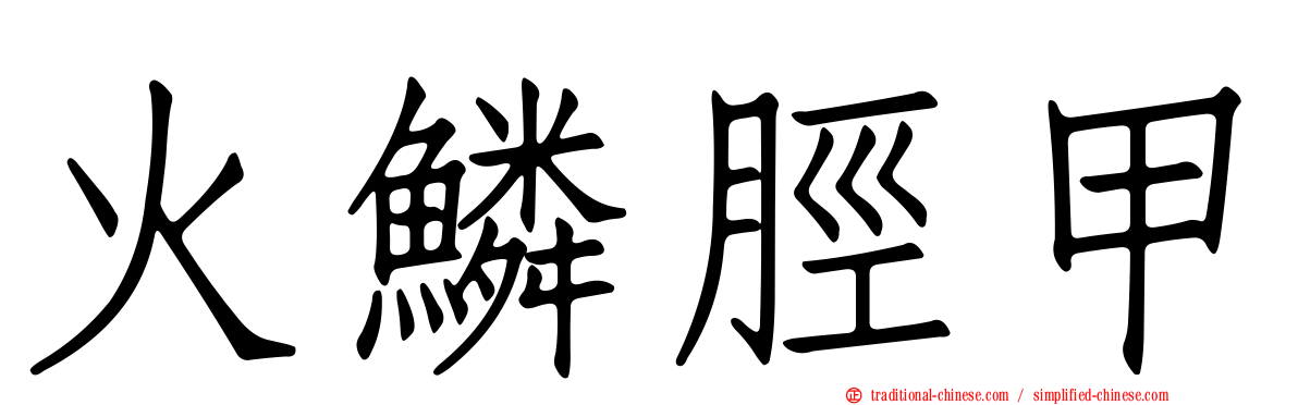 火鱗脛甲