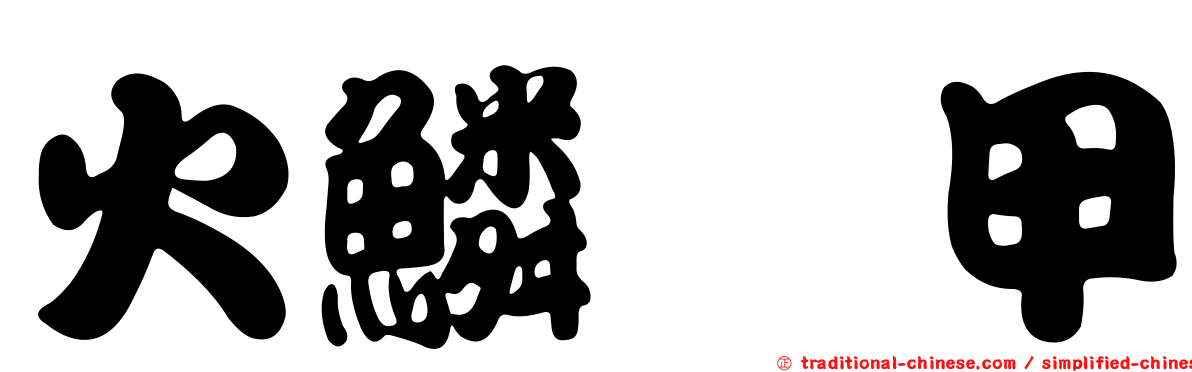 火鱗脛甲