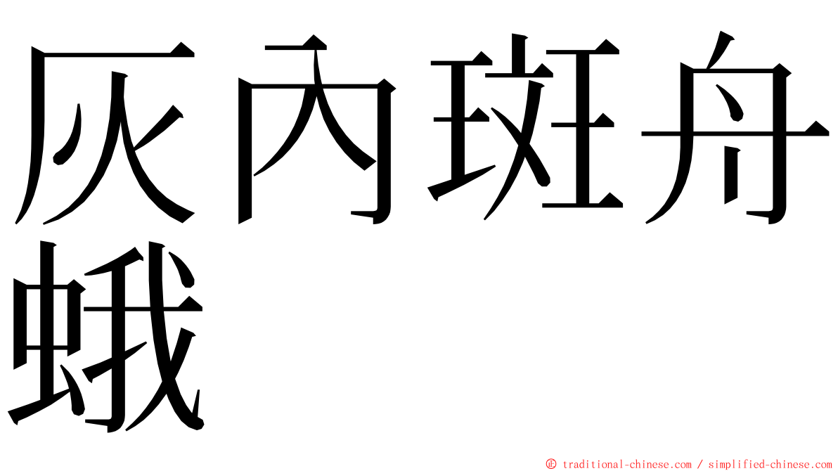灰內斑舟蛾 ming font