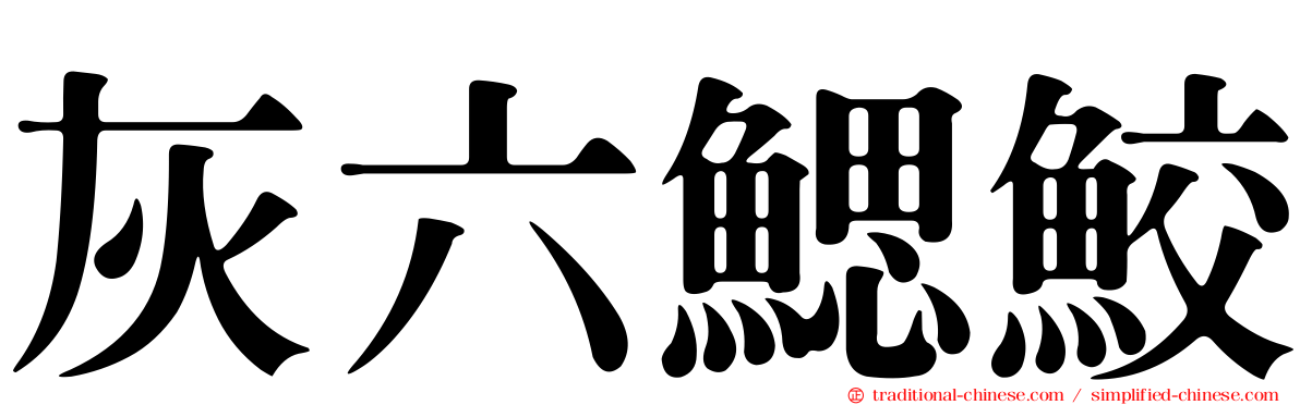灰六鰓鮫
