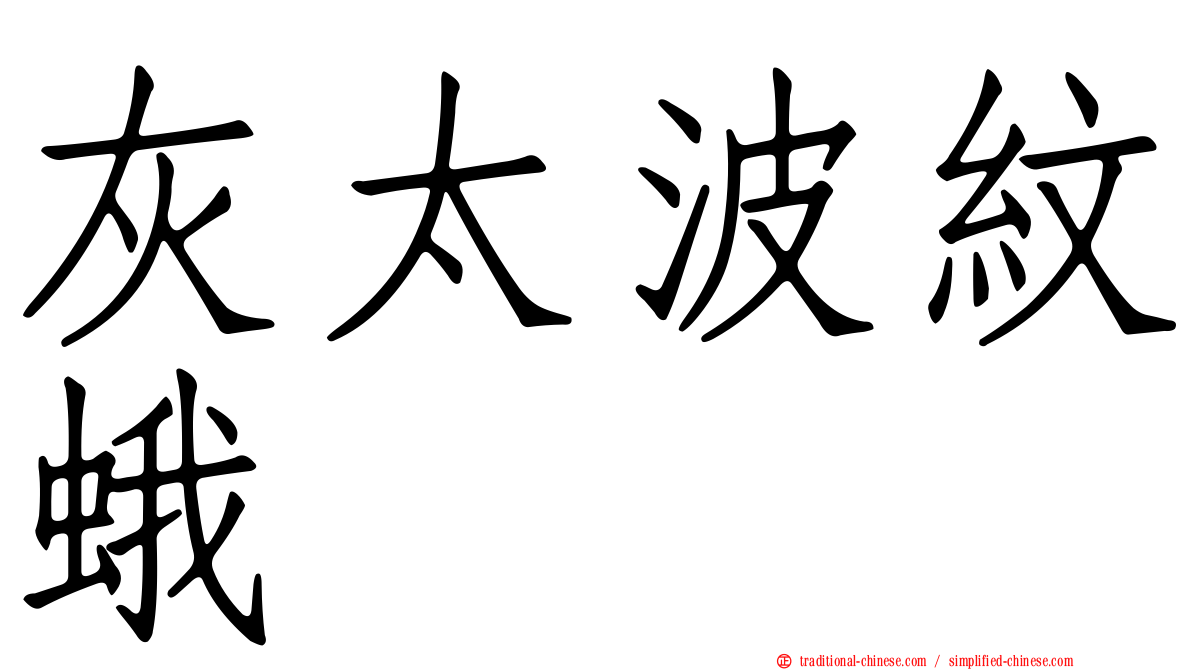 灰太波紋蛾