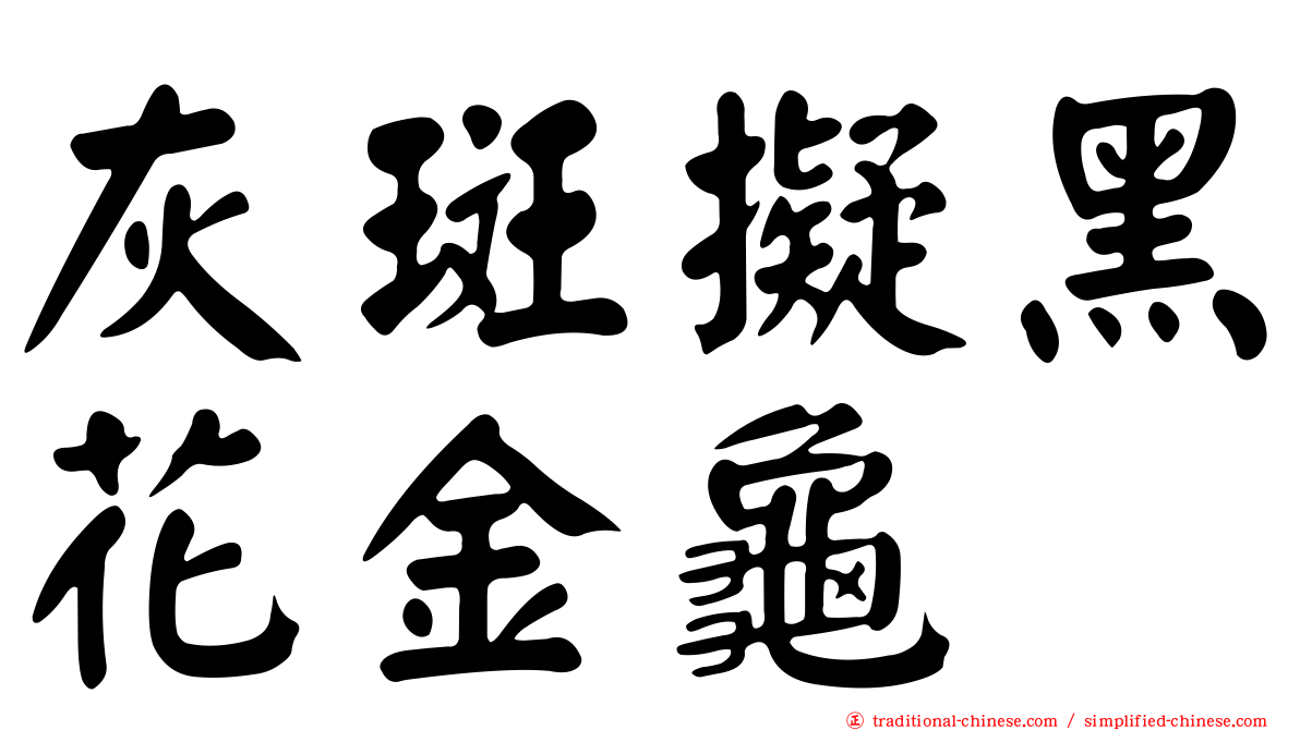 灰斑擬黑花金龜