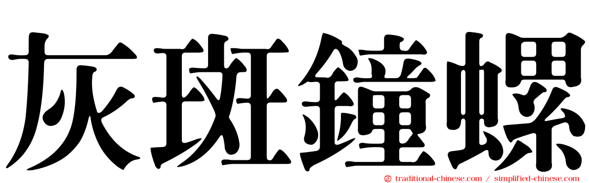 灰斑鐘螺