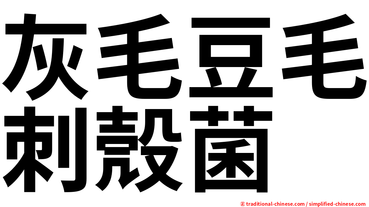 灰毛豆毛刺殼菌