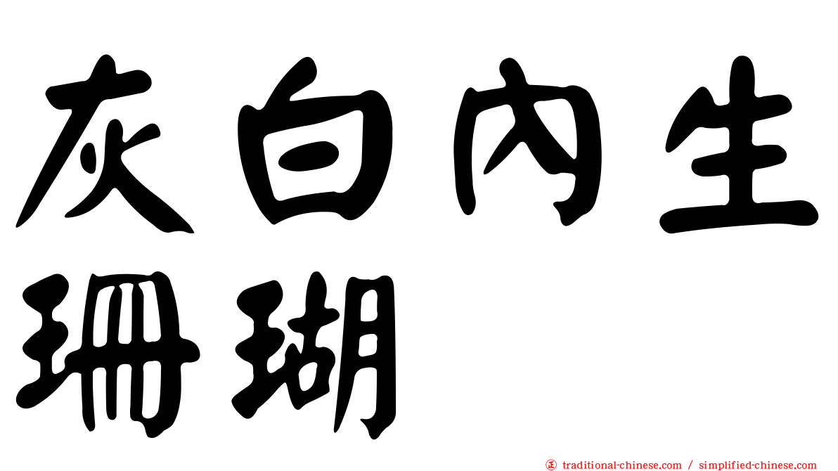 灰白內生珊瑚