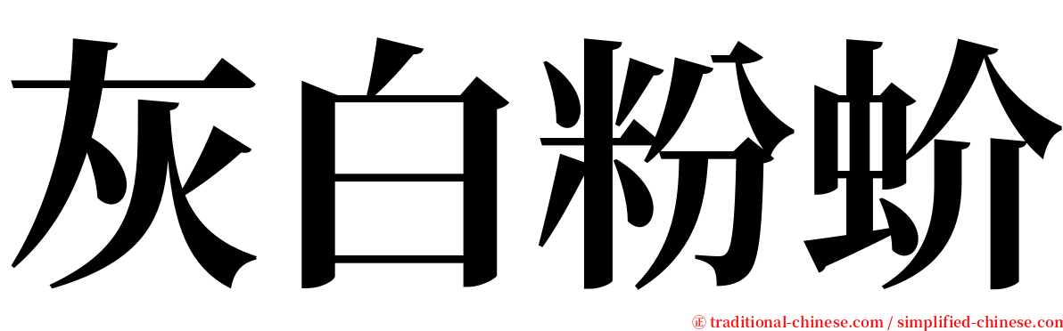 灰白粉蚧 serif font