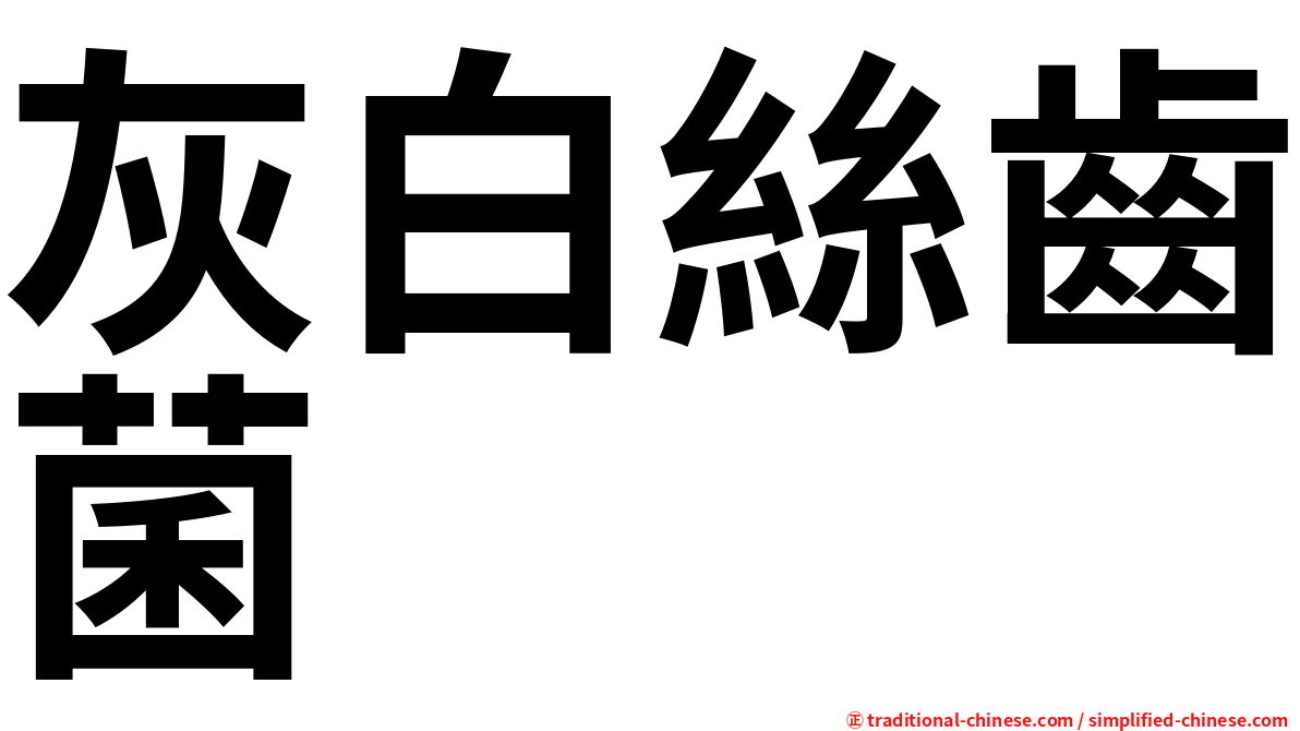 灰白絲齒菌