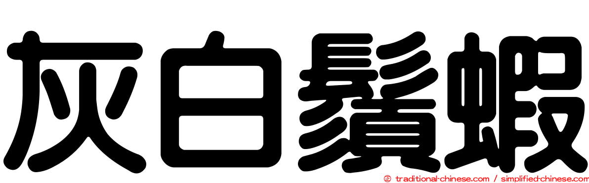 灰白鬚蝦