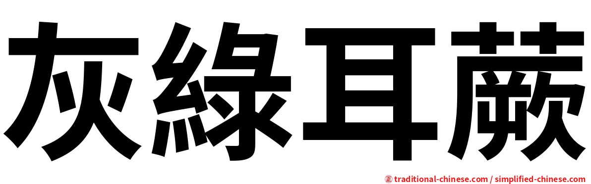 灰綠耳蕨