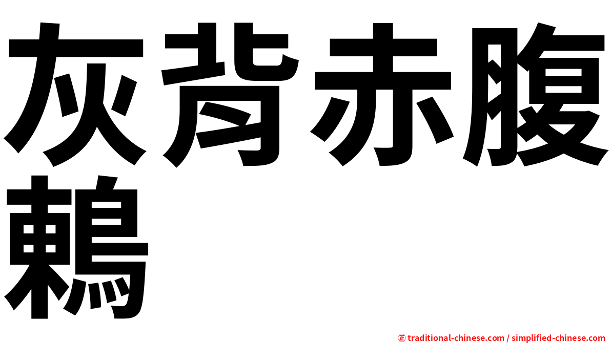 灰背赤腹鶇