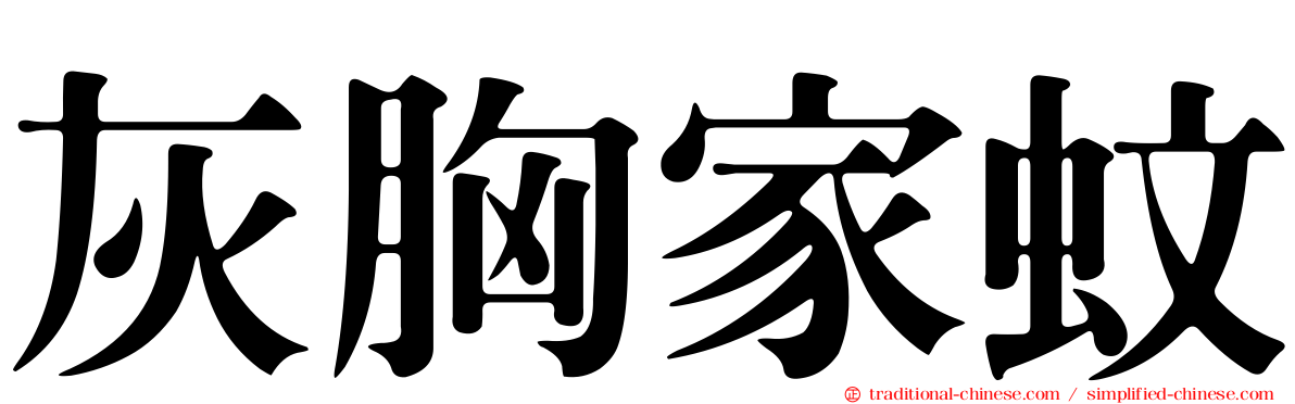 灰胸家蚊