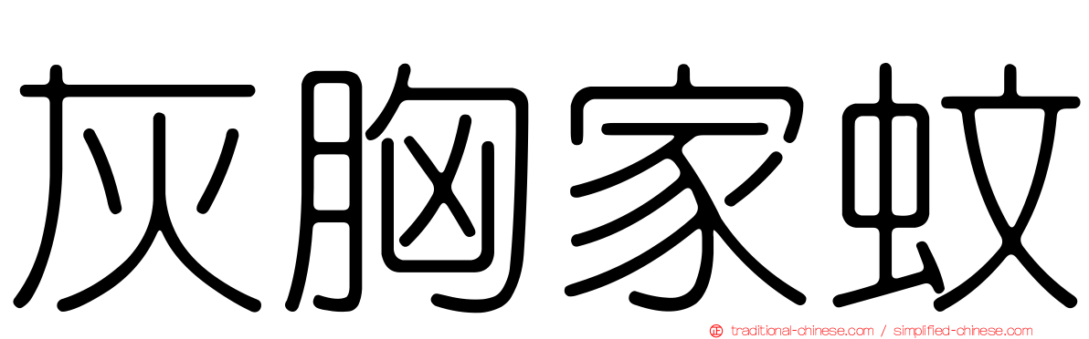 灰胸家蚊