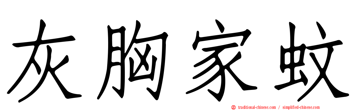 灰胸家蚊