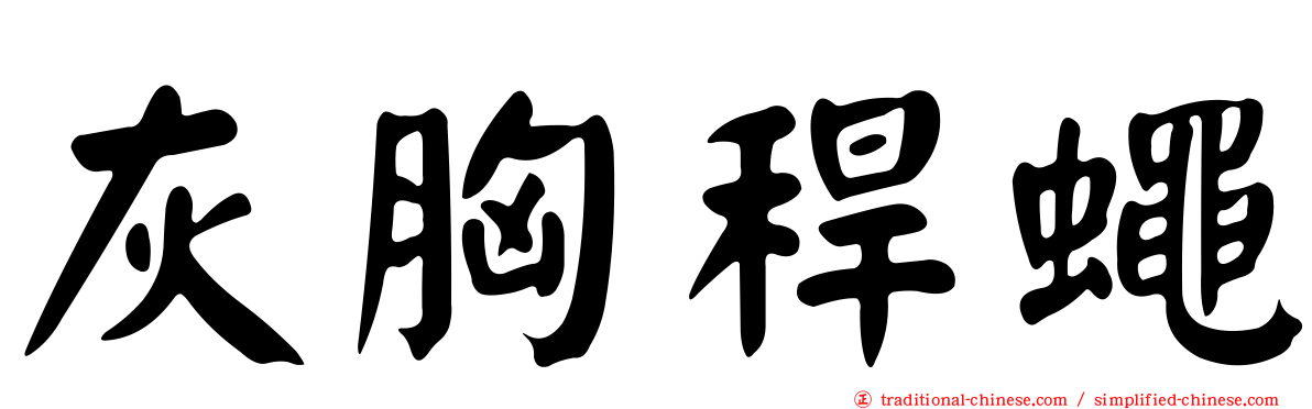 灰胸稈蠅