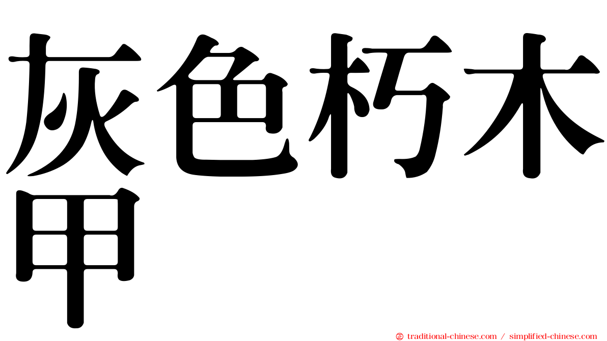灰色朽木甲