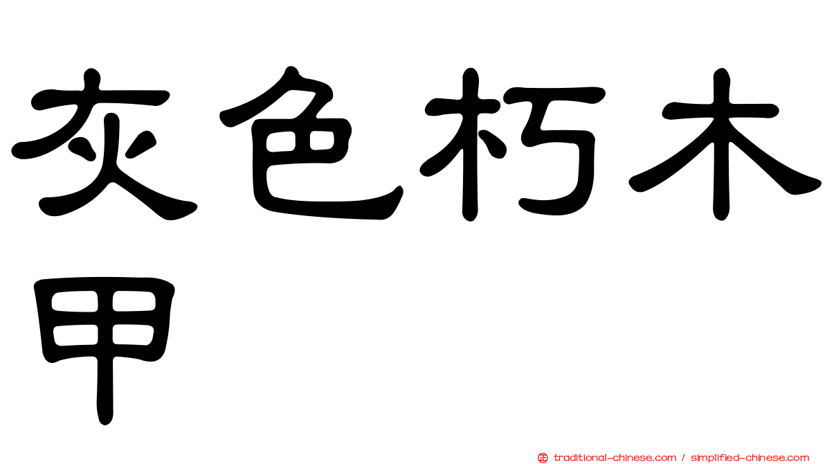 灰色朽木甲