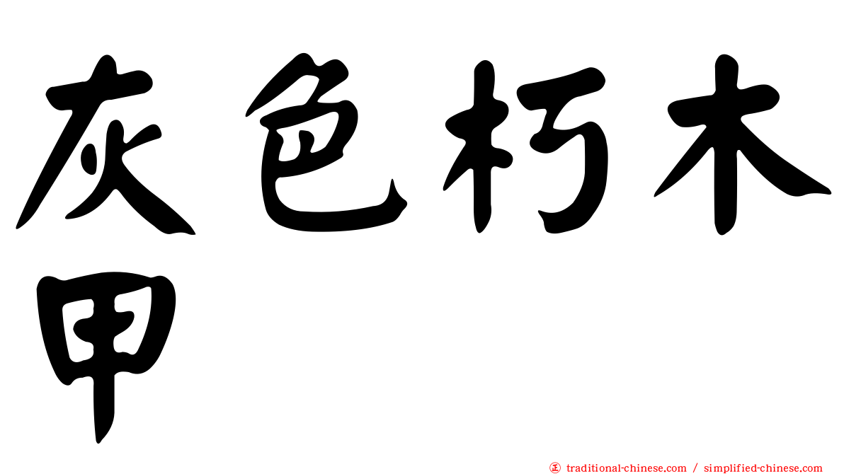 灰色朽木甲