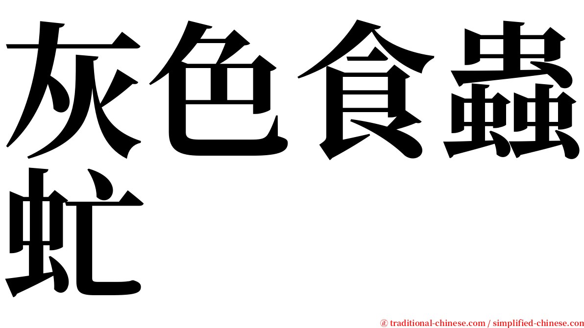 灰色食蟲虻 serif font