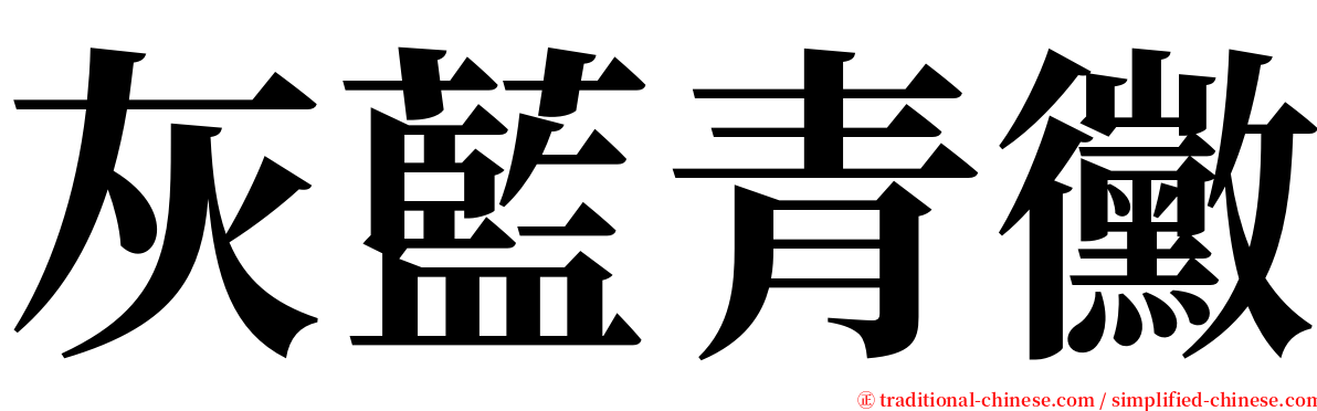灰藍青黴 serif font