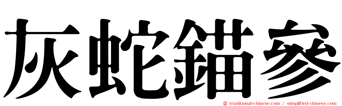 灰蛇錨參