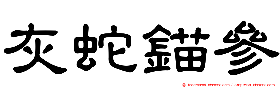 灰蛇錨參