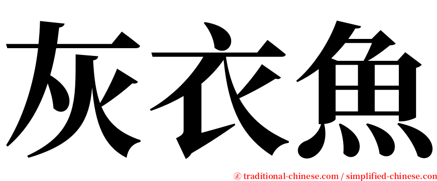灰衣魚 serif font