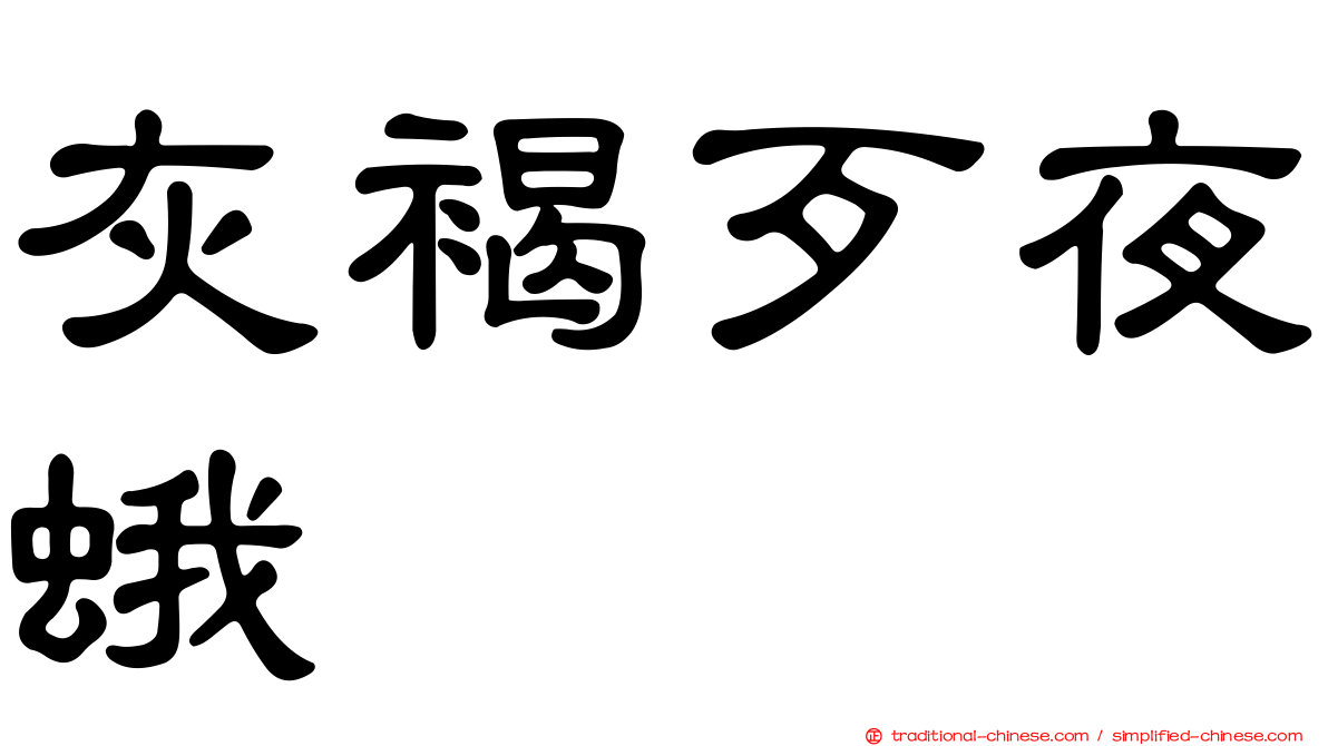 灰褐歹夜蛾
