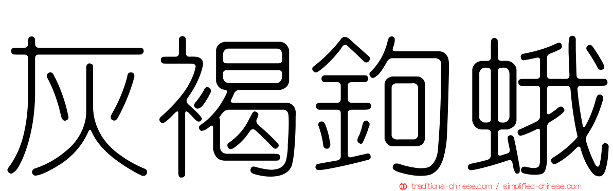 灰褐鉤蛾