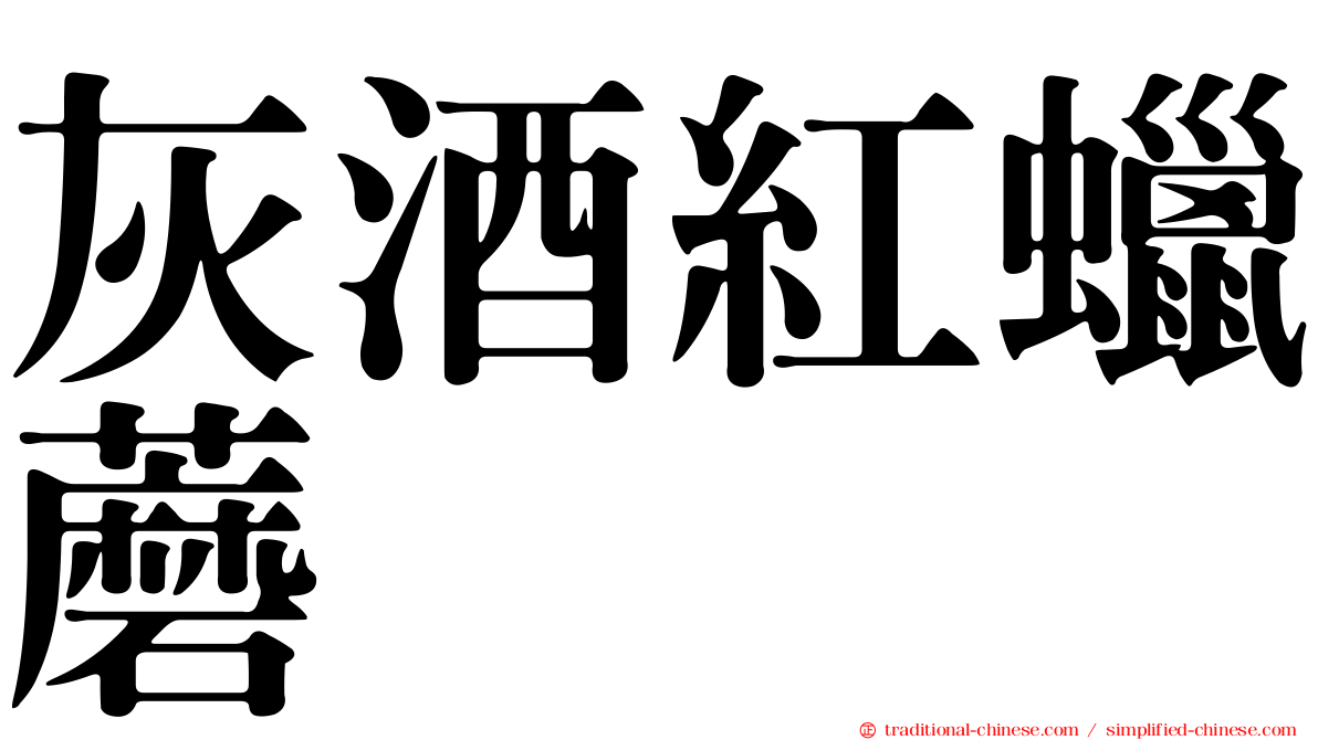 灰酒紅蠟蘑