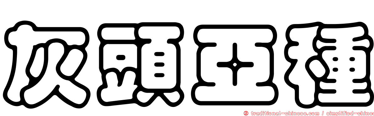 灰頭亞種