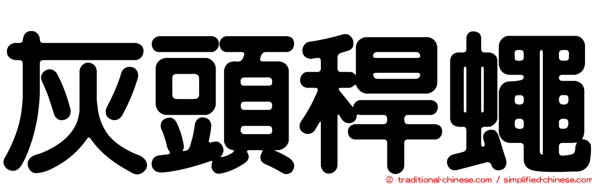 灰頭稈蠅