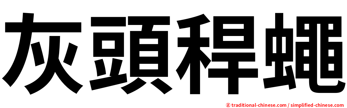 灰頭稈蠅