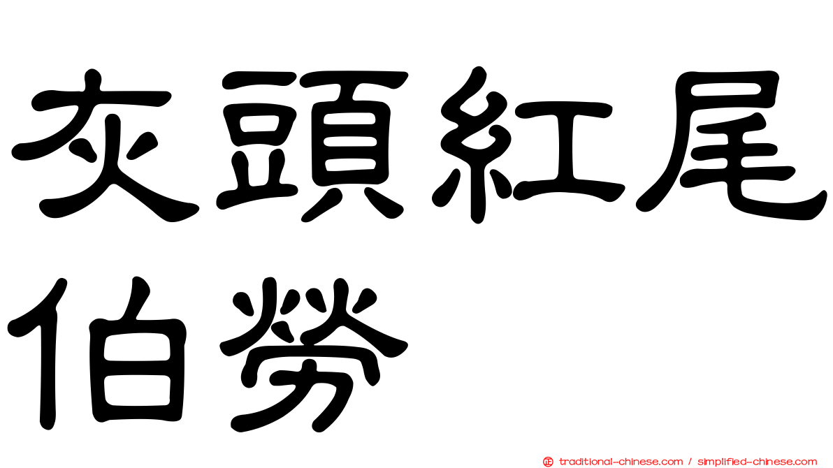 灰頭紅尾伯勞