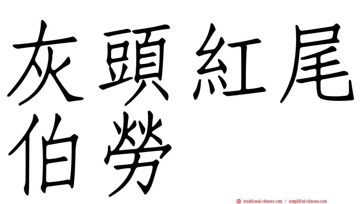 灰頭紅尾伯勞