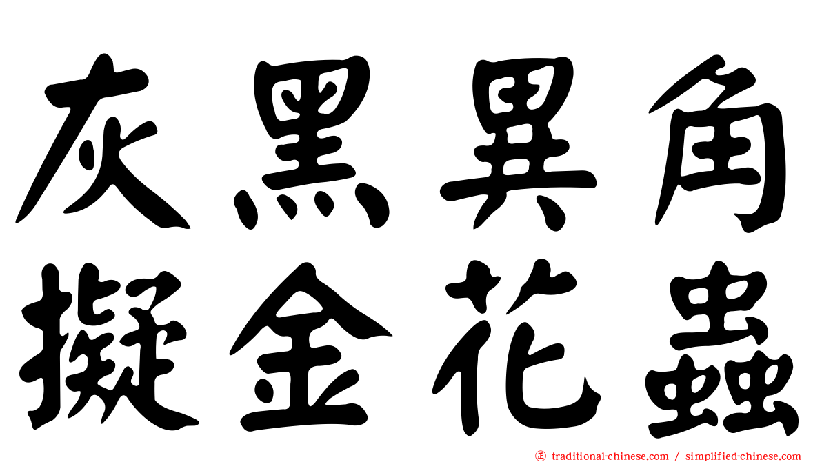 灰黑異角擬金花蟲