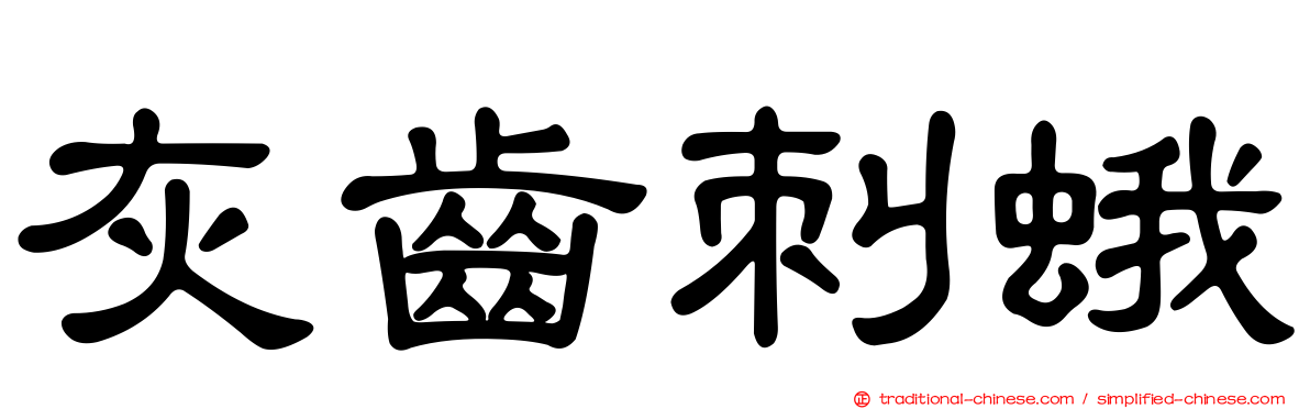 灰齒刺蛾