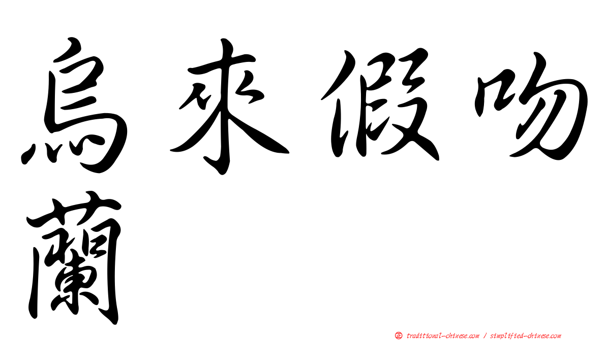 烏來假吻蘭