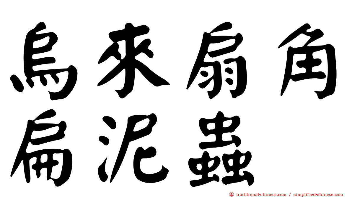 烏來扇角扁泥蟲