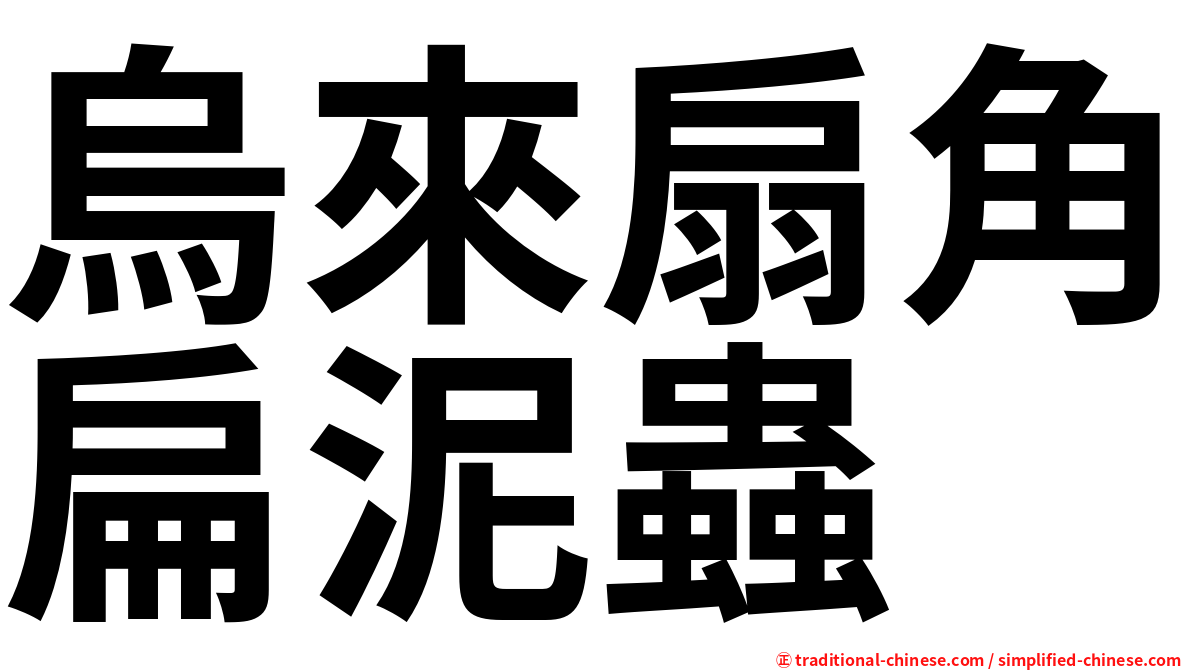 烏來扇角扁泥蟲