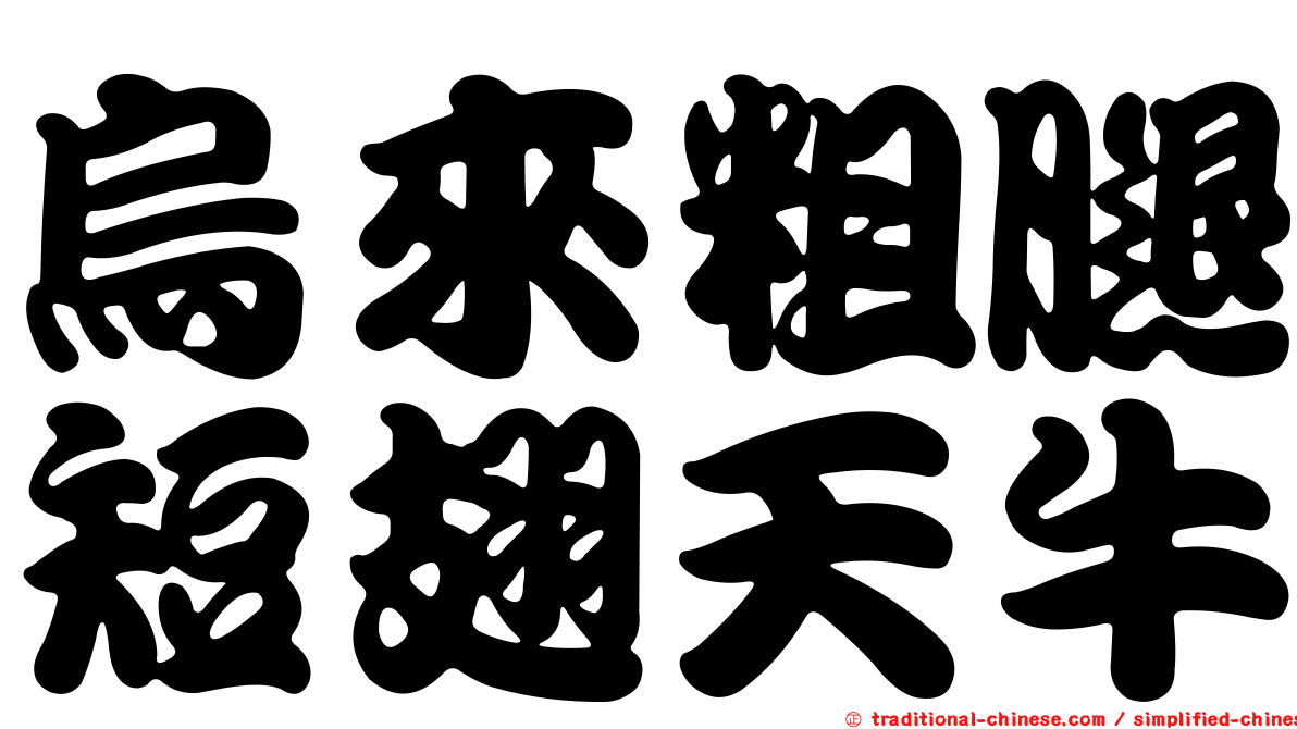 烏來粗腿短翅天牛