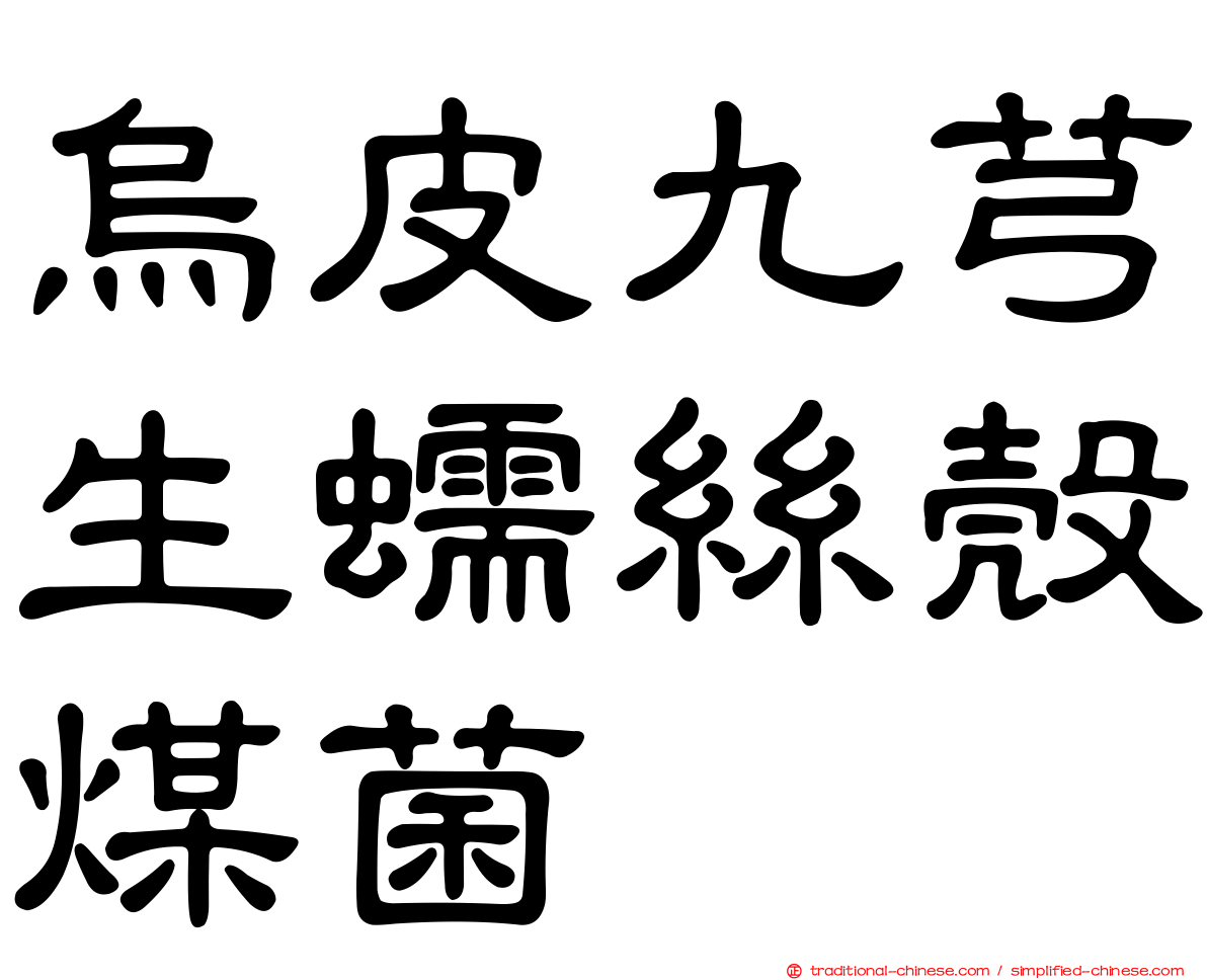 烏皮九芎生蠕絲殼煤菌