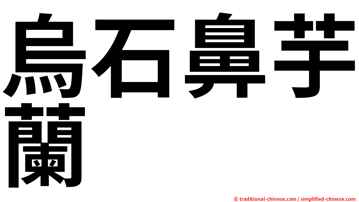 烏石鼻芋蘭
