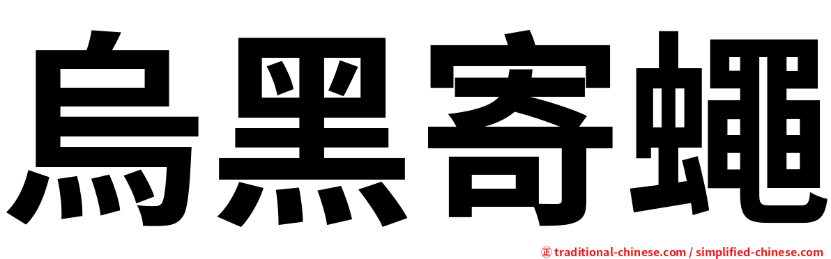 烏黑寄蠅