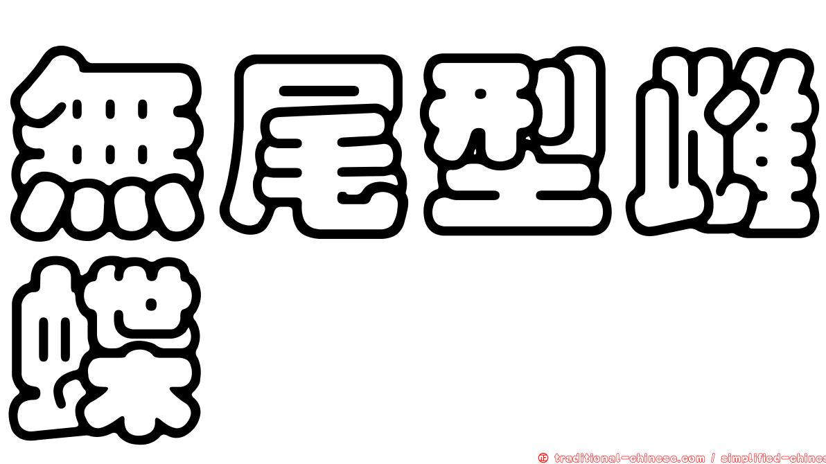 無尾型雌蝶