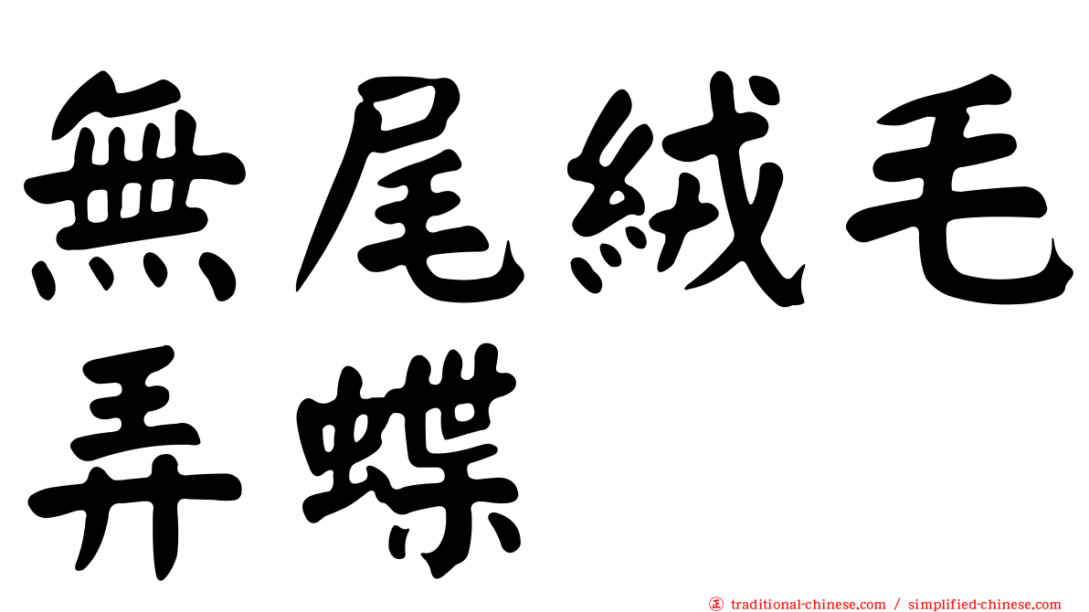 無尾絨毛弄蝶