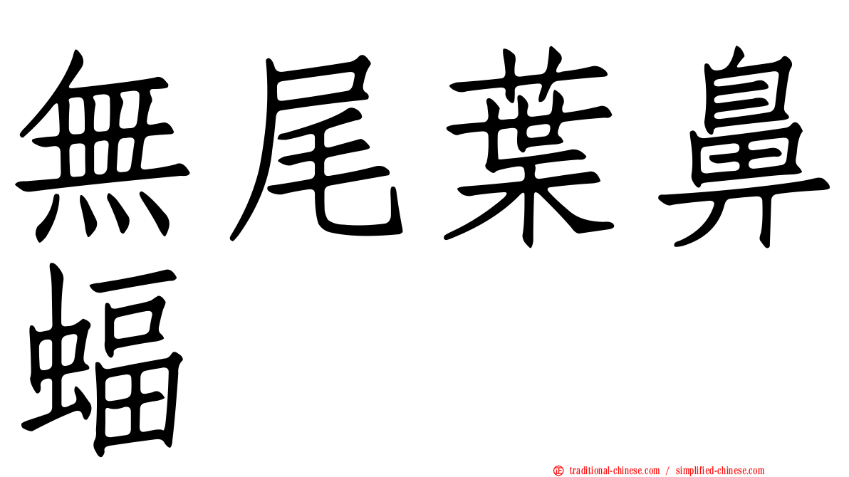 無尾葉鼻蝠